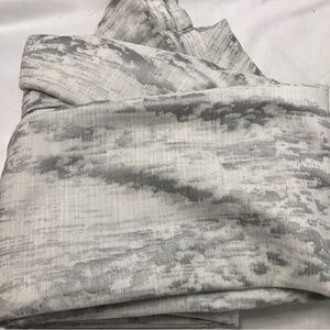 West Elm Bark Texture Jacquard Curtain 48 x 108” Pearl Gray Blackout New